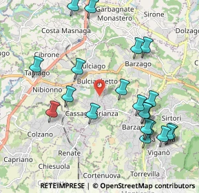 Mappa Via Maria Montessori, 23893 Cassago Brianza LC, Italia (2.2165)