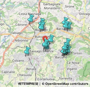 Mappa Via Maria Montessori, 23893 Cassago Brianza LC, Italia (1.54579)