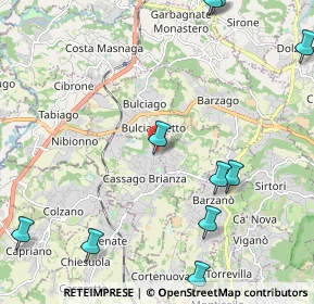 Mappa Via Maria Montessori, 23893 Cassago Brianza LC, Italia (3.18917)