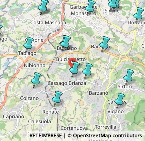 Mappa Via Maria Montessori, 23893 Cassago Brianza LC, Italia (2.822)