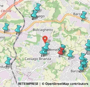 Mappa Via Maria Montessori, 23893 Cassago Brianza LC, Italia (1.3505)