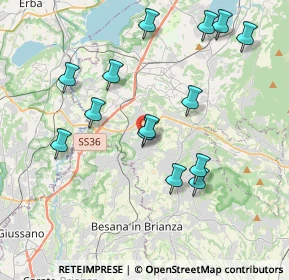 Mappa Via Maria Montessori, 23893 Cassago Brianza LC, Italia (3.92714)