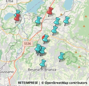 Mappa Via Maria Montessori, 23893 Cassago Brianza LC, Italia (3.48786)