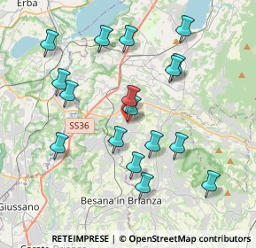 Mappa Via Maria Montessori, 23893 Cassago Brianza LC, Italia (3.82059)