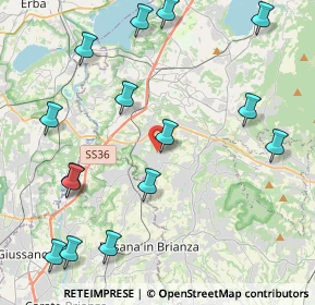 Mappa Via Maria Montessori, 23893 Cassago Brianza LC, Italia (5.12733)