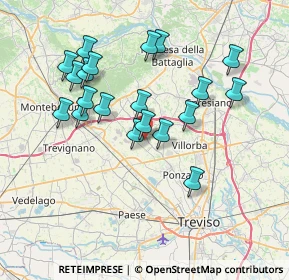 Mappa Via Rialto, 31050 Povegliano TV, Italia (6.943)