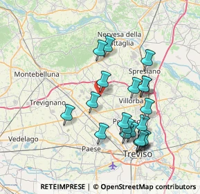 Mappa Via Rialto, 31050 Povegliano TV, Italia (7.155)