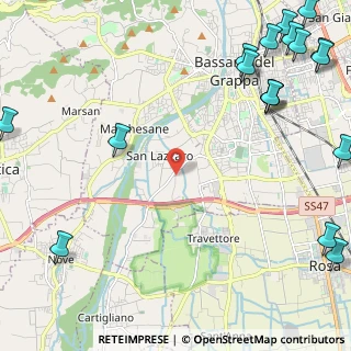 Mappa Via Bianca Riva, 36061 Bassano del Grappa VI, Italia (3.57889)