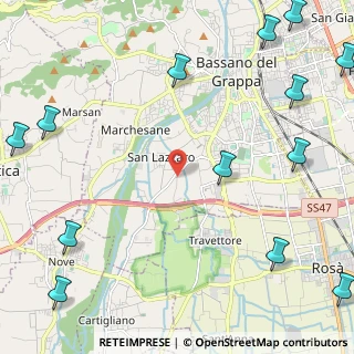 Mappa Via Bianca Riva, 36061 Bassano del Grappa VI, Italia (3.47)