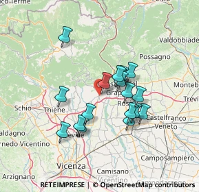 Mappa Via Martiri del Grappa, 36063 Marostica VI, Italia (11.03944)