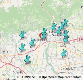 Mappa Via Martiri del Grappa, 36063 Marostica VI, Italia (7.16)