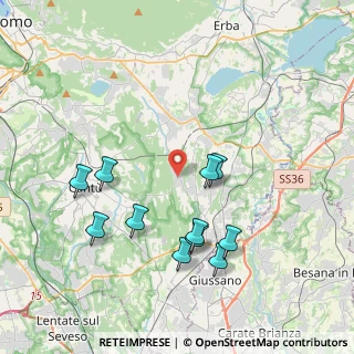 Mappa Via Manzoni, 22040 Brenna CO, Italia (3.91636)