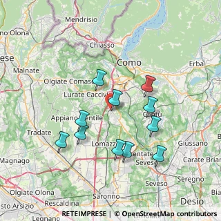 Mappa Via Gioacchino Rossini, 22073 Fino Mornasco CO, Italia (6.72273)