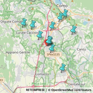 Mappa Via Gioacchino Rossini, 22073 Fino Mornasco CO, Italia (3.20333)