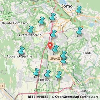 Mappa Via Gioacchino Rossini, 22073 Fino Mornasco CO, Italia (4.40786)