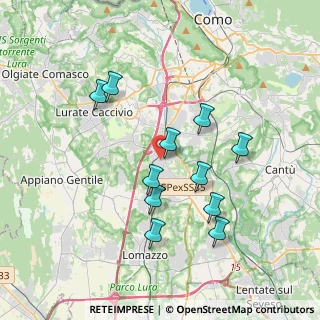 Mappa Via Gioacchino Rossini, 22073 Fino Mornasco CO, Italia (3.42091)