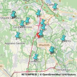 Mappa Via Gioacchino Rossini, 22073 Fino Mornasco CO, Italia (4.56286)