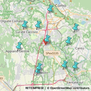 Mappa Via Gioacchino Rossini, 22073 Fino Mornasco CO, Italia (4.88455)