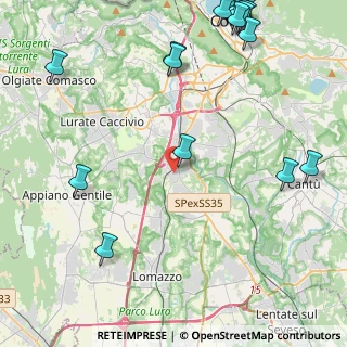 Mappa Via Gioacchino Rossini, 22073 Fino Mornasco CO, Italia (6.5685)