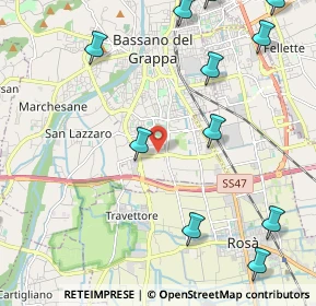 Mappa Via A. Pigafetta, 36061 Bassano del Grappa VI, Italia (2.95333)