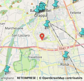 Mappa Via A. Pigafetta, 36061 Bassano del Grappa VI, Italia (2.93909)