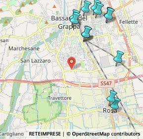 Mappa Via A. Pigafetta, 36061 Bassano del Grappa VI, Italia (2.55538)