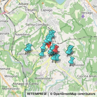 Mappa Via Francesco Daverio, 22063 Cantù CO, Italia (1.143)