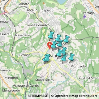 Mappa Via Francesco Daverio, 22063 Cantù CO, Italia (1.06833)