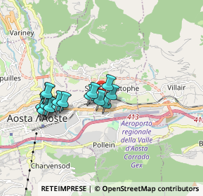 Mappa Ex Località Gerardin 12 Adesso: Località Gerandin, 11010 Saint-christophe AO, Italia (1.5425)