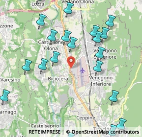 Mappa Via Alcide de Gasperi, 21040 Castiglione Olona VA, Italia (2.527)