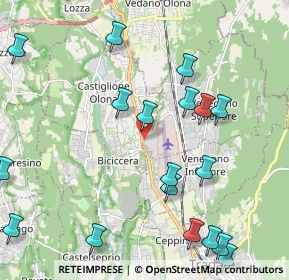 Mappa Via Alcide de Gasperi, 21040 Castiglione Olona VA, Italia (2.7025)