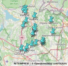 Mappa Via Alcide de Gasperi, 21040 Castiglione Olona VA, Italia (6.608)