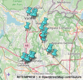 Mappa Via Alcide de Gasperi, 21040 Castiglione Olona VA, Italia (7.101)