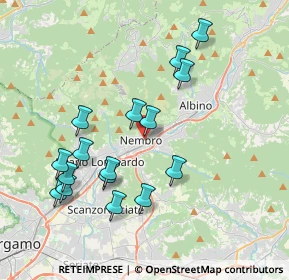 Mappa Piazza Italia, 24027 Nembro BG, Italia (3.845)