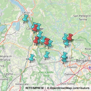Mappa Via Piave, 24030 Caprino Bergamasco BG, Italia (6.11167)