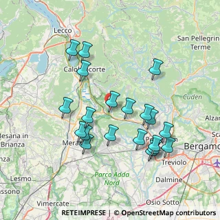Mappa Via Piave, 24030 Caprino Bergamasco BG, Italia (7.3575)