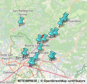Mappa 24027 Nembro BG, Italia (6.99625)