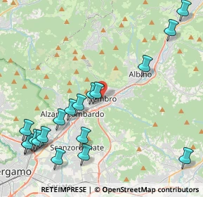 Mappa 24027 Nembro BG, Italia (5.25556)