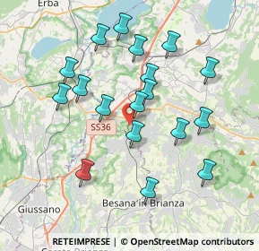 Mappa Via Sandro Pertini, 23893 Cassago Brianza LC, Italia (3.60444)