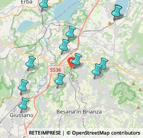 Mappa Via Sandro Pertini, 23893 Cassago Brianza LC, Italia (4.37833)