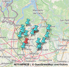 Mappa Via Sandro Pertini, 23893 Cassago Brianza LC, Italia (10.72875)