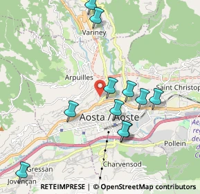 Mappa Via Edelweiss, 11100 Aosta AO, Italia (1.98727)