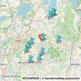 Mappa Via Risorgimento, 23891 Barzanò LC, Italia (3.91455)