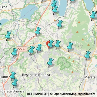 Mappa Via Risorgimento, 23891 Barzanò LC, Italia (5.849)