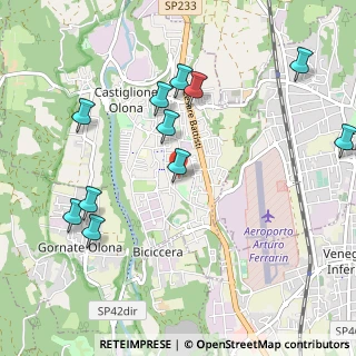 Mappa Via Monte Cimone, 21043 Castiglione Olona VA, Italia (1.11636)