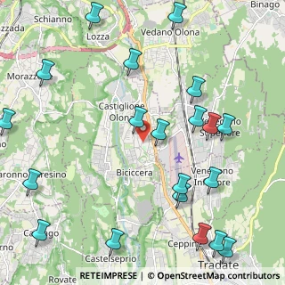 Mappa Via Monte Cimone, 21043 Castiglione Olona VA, Italia (2.805)