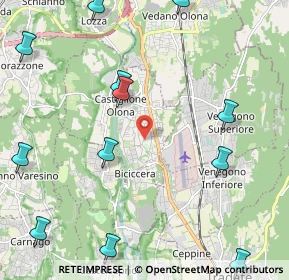 Mappa Via Monte Cimone, 21043 Castiglione Olona VA, Italia (2.865)