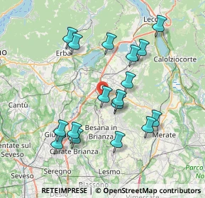 Mappa Via S. Agostino, 23892 Bulciago LC, Italia (7.33529)