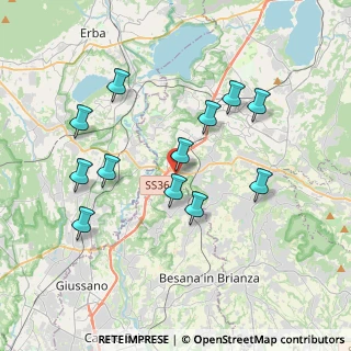 Mappa Via dei Donatori, 23895 Nibionno LC, Italia (3.60917)