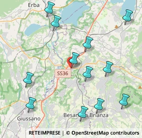 Mappa Via dei Donatori, 23895 Nibionno LC, Italia (4.75083)